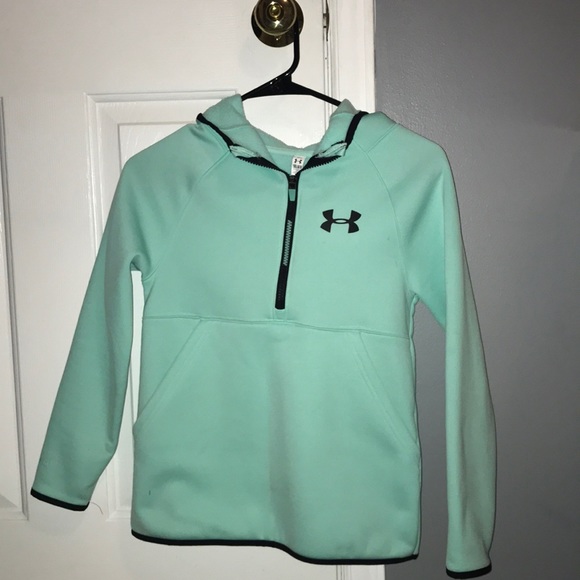 mint green under armour hoodie